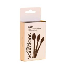 3 têtes de brosse souple Onyx-Black