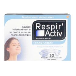 Respir' Activ 30 bandelettes nasales