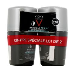 VICHY Déodorant Invible Homme 72h Bille 2x50ml