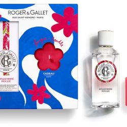 Coffret Gingembre Rouge eau parfumée + bougie fleur