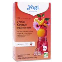 Yogi Infusions à froid Fraise-Orange x15 sachets