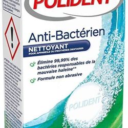 Polident comprimés Nettoyant Anti-tartre et bactérien x90