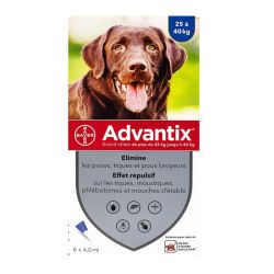Advantix grand chien 25-40kg 6 pipettes