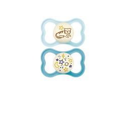 MAM Supreme nuit 2 sucettes silicone 6mois+