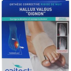 Epitact Orthèse Corrective rigide de nuit Hallux Valgus Thermoplast taille M 1 unité
