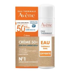 Avène Crème solaire 50+ sans parfum 50ml + eau thermale offerte 50ml