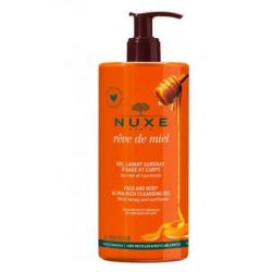 Nuxe Miel Gel lavant Surgras Visage et corps 750ml