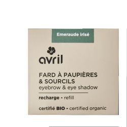 Avril Fard à paupières et sourcils Emeraude irisé recharge