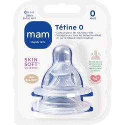 MAM TETINE SILK DEBIT 0 SILICONE X2