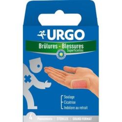 Urgo Brulures Pansement grand modele x4