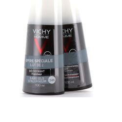 VICHY Homme Déodorant anti-transpirant Fraîcheur 2x100ml