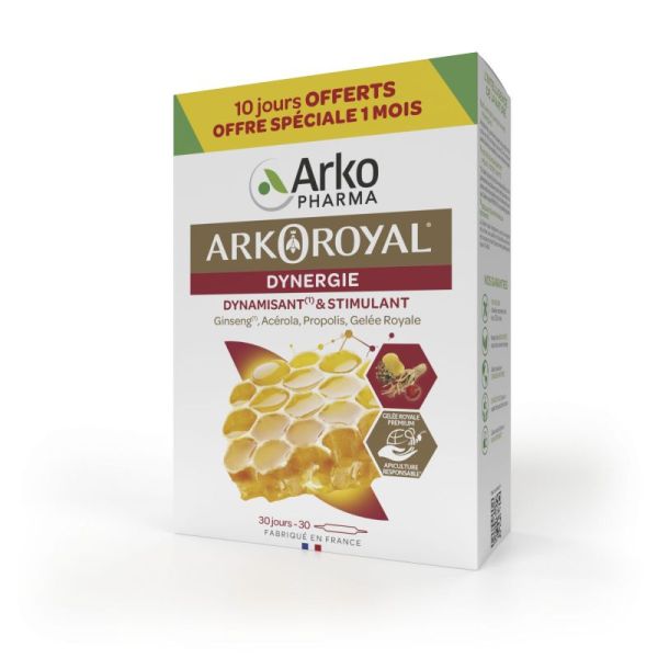 ArkoRoyal Dynergie bio dynamisant et stimulant 30 ampoules