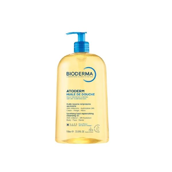 Atoderm Huile de douche lavante relipidante apaisante 1L