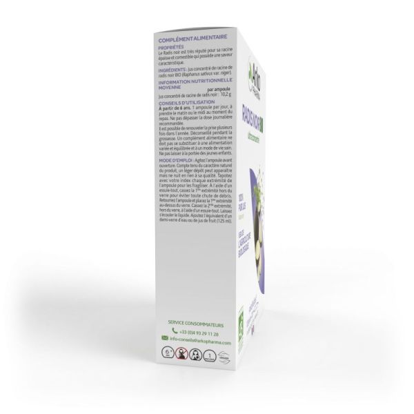 Arkofluides bio radis noir 20 ampoules