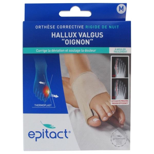 Epitact Orthèse Corrective rigide de nuit Hallux Valgus Thermoplast taille M 1 unité