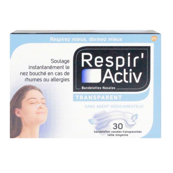 Respir' Activ 30 bandelettes nasales