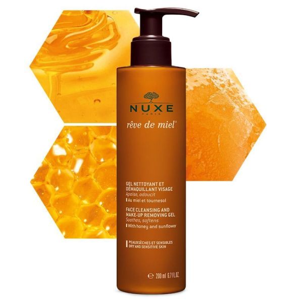 Nuxe Miel Gel Démaquillant Visage 200ml