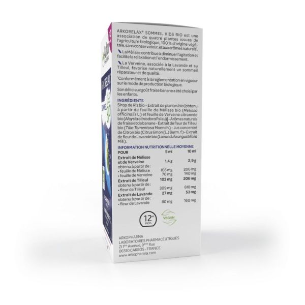 Arkorelax sommeil Kids bio sirop 100ml