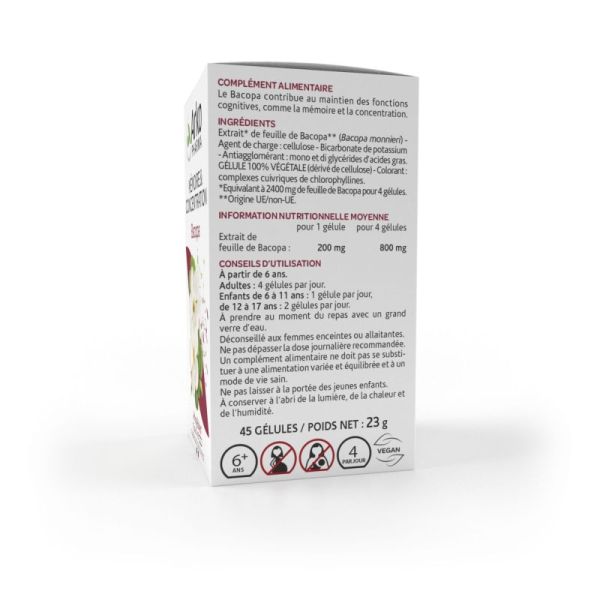 Arkogélules bacopa mémoire 45 gélules