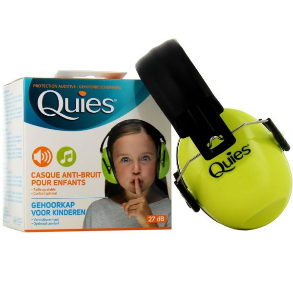 QUIES Casque anti-bruits pour enfant coloris vert