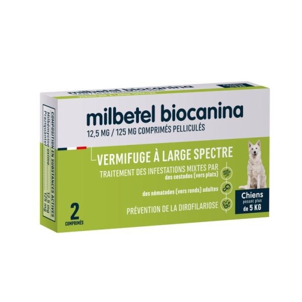 Milbetel chien 2 comprimés