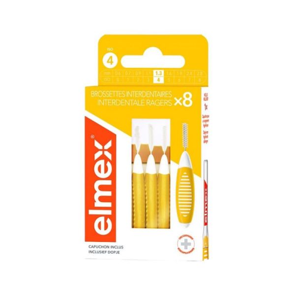 Elmex 8 brossettes interdentaires taille 1,3 mm