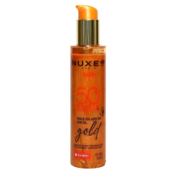 Sun huile solaire Or visage et corps Gold SPF50 150ml