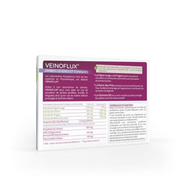 Veinoflux jambes légères et toniques 30 gélules