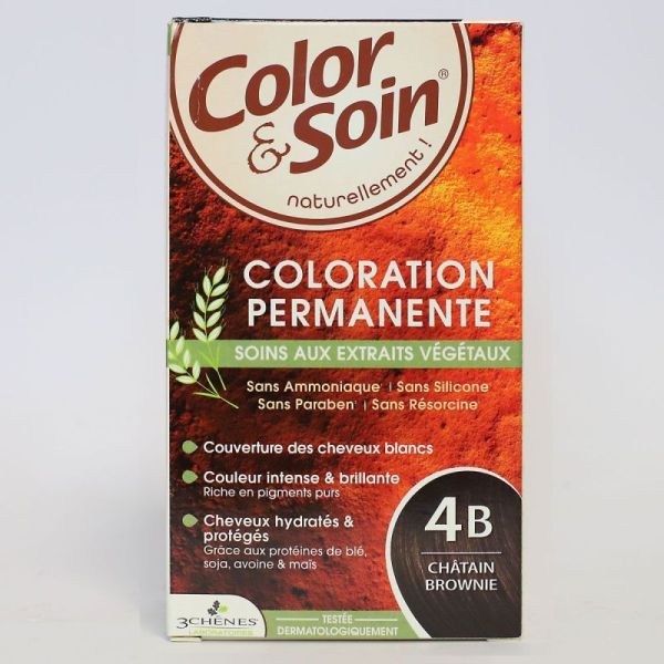 Color & Soin coloration permanente 4B châtain brownie