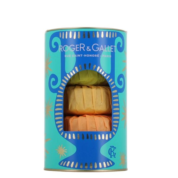 Coffret 3 savons bienfaisants Néroli/Fleur d'Osmanthus/Vanille soleil