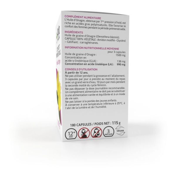 Arkogélules huile d'onagre bio 180 gélules