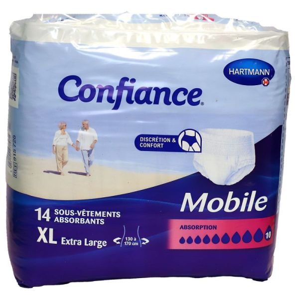 Mobile 14 sous-vêtements absorption 10 gouttes taille XL