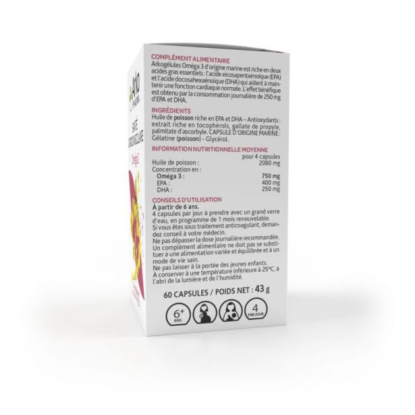 Arkogélules oméga 3 origine marine 60 capsules