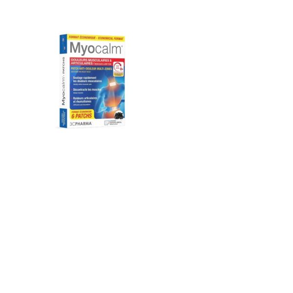 Myocalm patchs anti-douleurs musculaires et articulaires x6