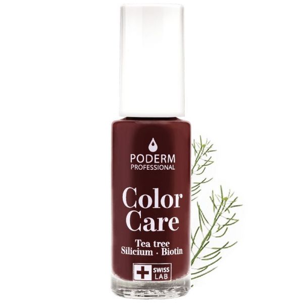 Poderm Vernis Color Care Tea tree Rouge Noir 8ml