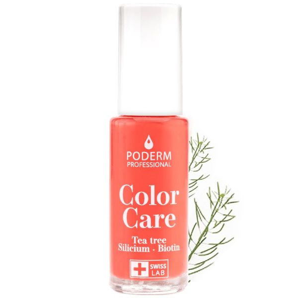 Poderm Vernis Color Care Tea tree Rose Corail 8ml