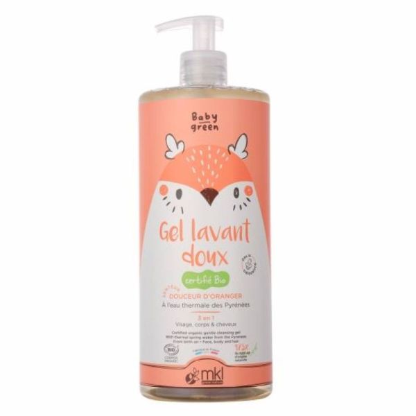 Gel lavant doux bio douceur d'oranger 1L