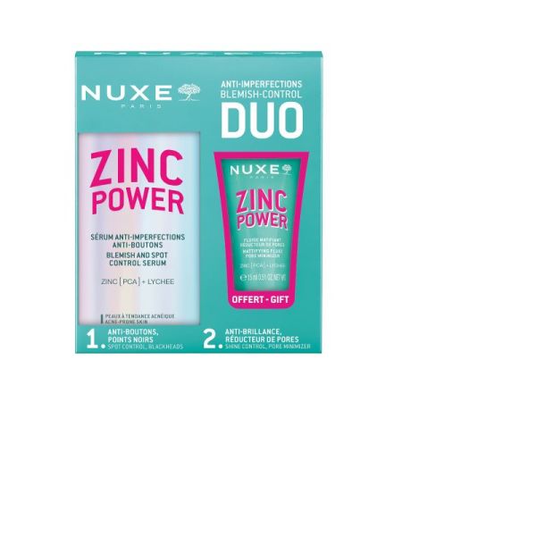 ZINC POWER Coffret Sérum anti-imperfections  + fluide offert