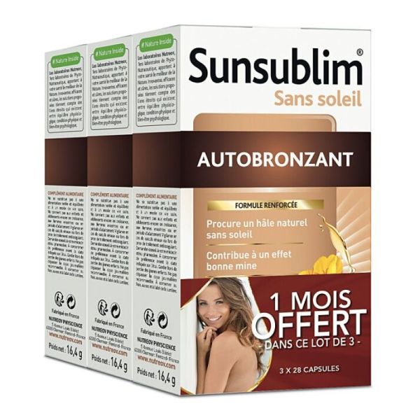 SUNSUBLIM Sans Soleil Autobronzant Pack 3 mois
