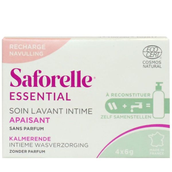 Soin lavant intime apaisant kit à reconstituer recharge 4 bâtonnets