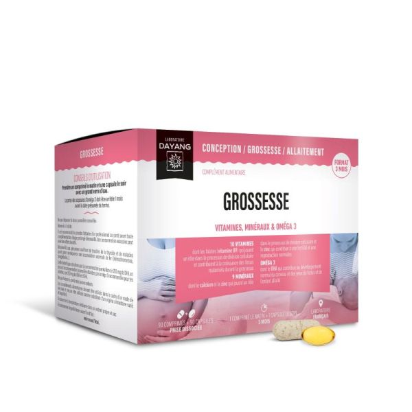 90 comprimés + 90 capsules Grossesse formule 3 mois
