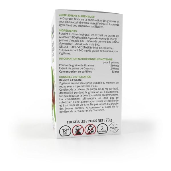Arkogélules guarana bio brûleur graisses 130 gélules