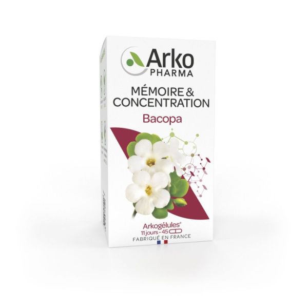 Arkogélules bacopa mémoire 45 gélules