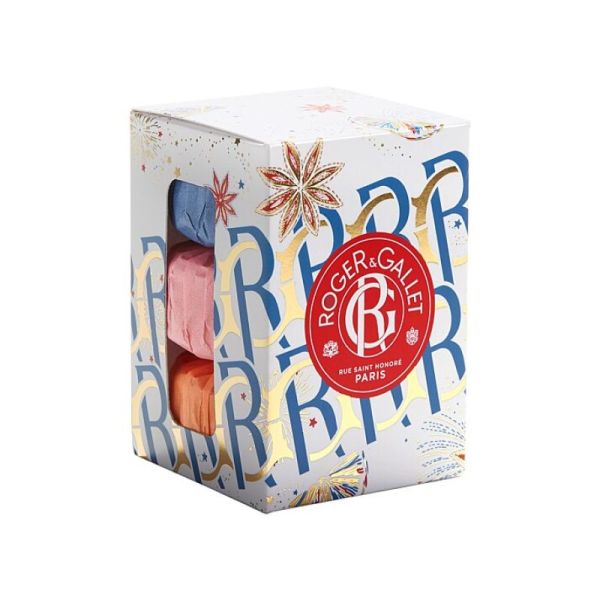 roger gallet coffret savons héritage x3