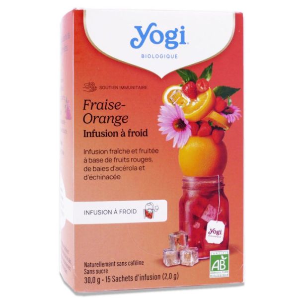 Yogi Infusions à froid Fraise-Orange x15 sachets