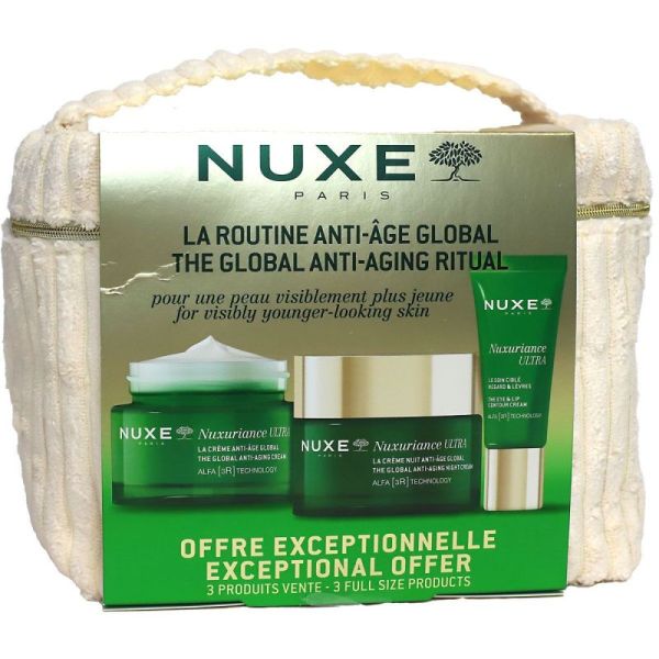 Coffret Nuxuriance Ultra anti-age La Routine creme 50ml + soin 15ml + nuit 50ml
