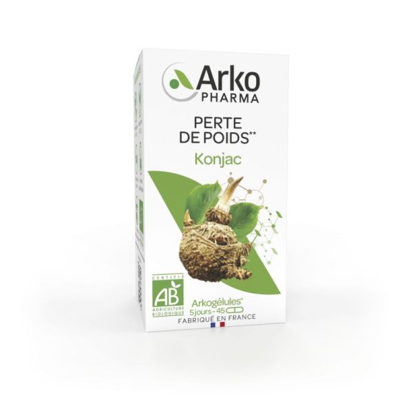 Arkogélules konjac bio 3000mg glucomannane 45 gélules