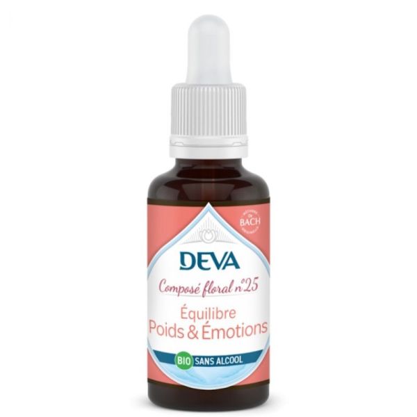 Deva Equilibre poids et émotions composé floral N°25 sans alcool