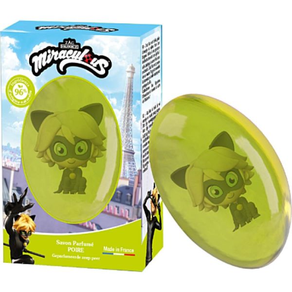 SAVON FIGURINE MIRACULOUS POIRE 75G
