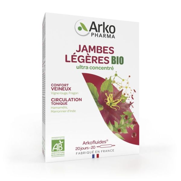 Arkofluides bio jambes légères 20 ampoules nouveau code